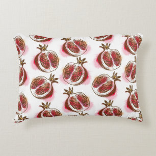 Pattern with pomegranate decorative pillow