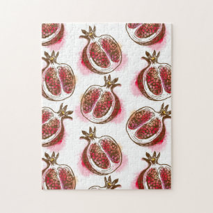Pattern with pomegranate jigsaw puzzle