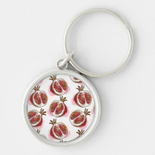 Pattern with pomegranate keychain