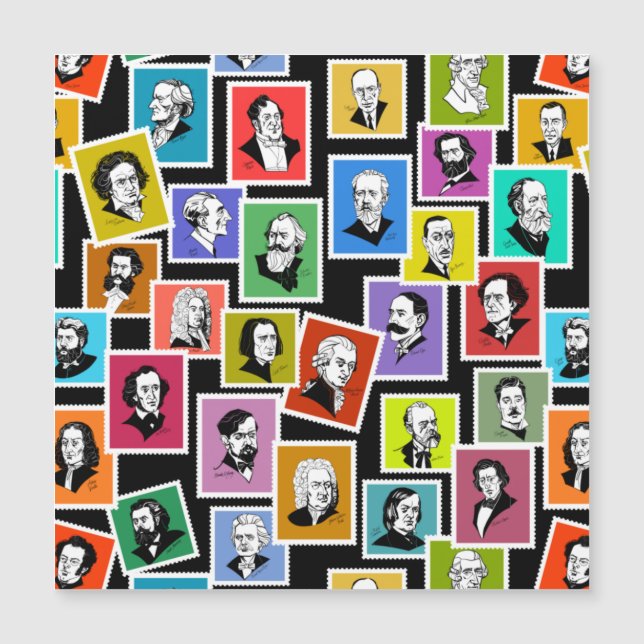 Pattern with portraits of the greatest composers (Front)