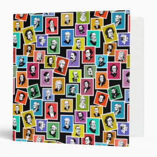 Pattern with portraits of the greatest composers binder