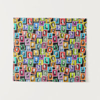 Pattern with portraits of the greatest composers