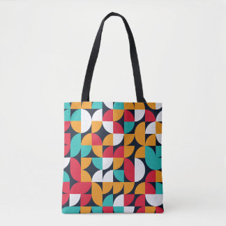 Pattern with random colored triangles Generative A Tote Bag