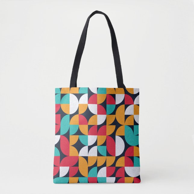 Pattern with random colored triangles Generative A Tote Bag (Front)