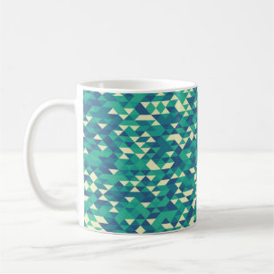 Pattern with random coloured Diamonds Generative A Coffee Mug