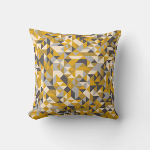 Pattern with random coloured Diamonds Generative A Throw Pillow