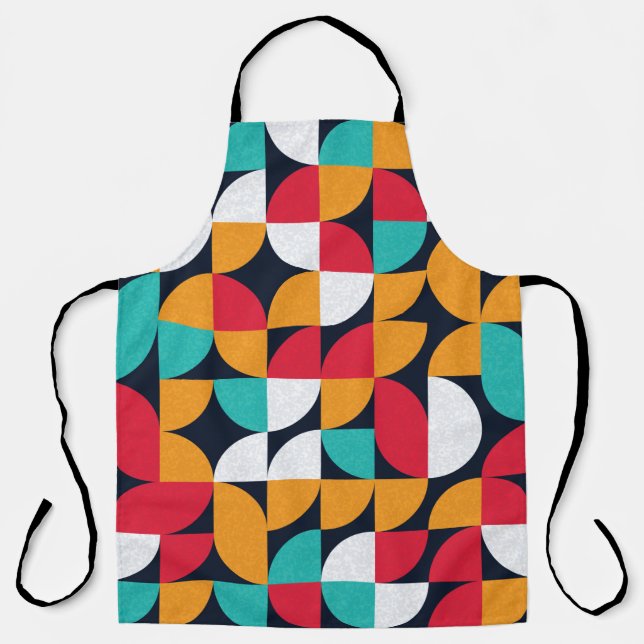 Pattern with random coloured triangles Generative  Apron (Front)
