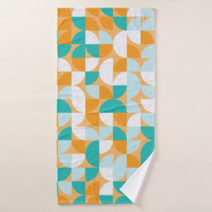 Pattern with random coloured triangles Generative Bath Towel