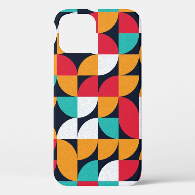 Pattern with random coloured triangles Generative  Case-Mate iPhone Case (Back)
