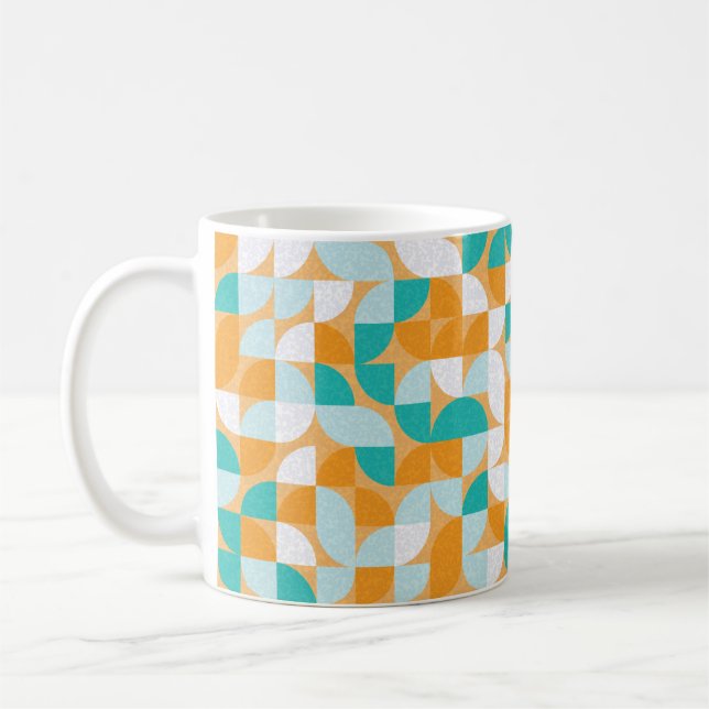Pattern with random coloured triangles Generative  Coffee Mug (Left)