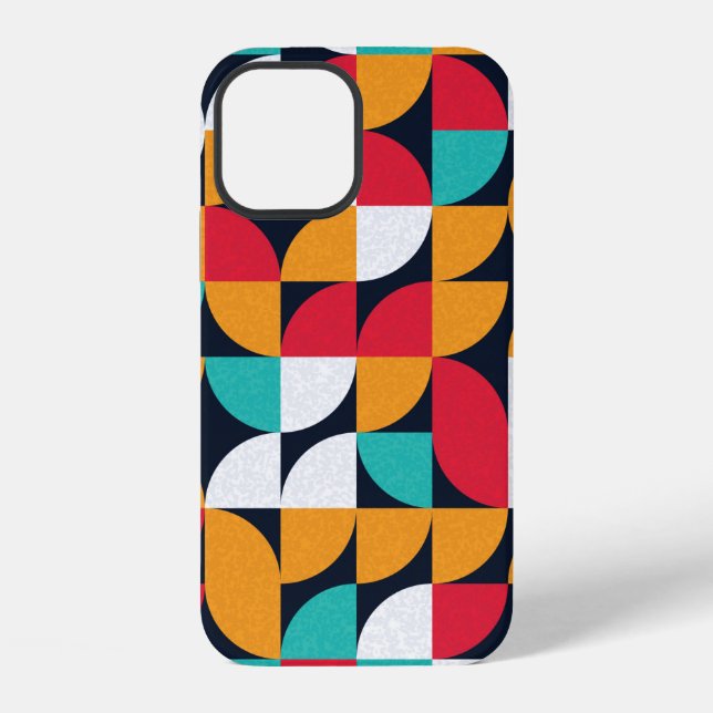Pattern with random coloured triangles Generative  iPhone Case (Back)