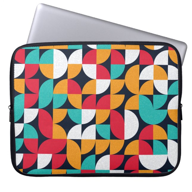 Pattern with random coloured triangles Generative  Laptop Sleeve (Front)