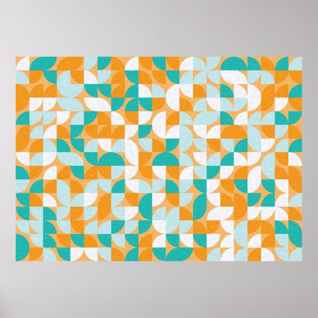 Pattern with random coloured triangles Generative  Poster (Front)