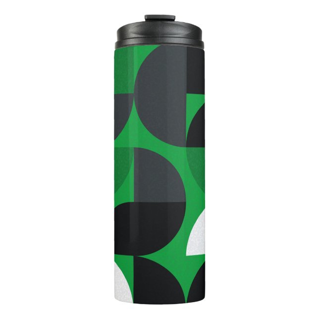 Pattern with random coloured triangles Generative  Thermal Tumbler (Front)