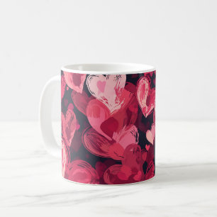 pattern with red hearts for Valentines Day  Coffee Mug