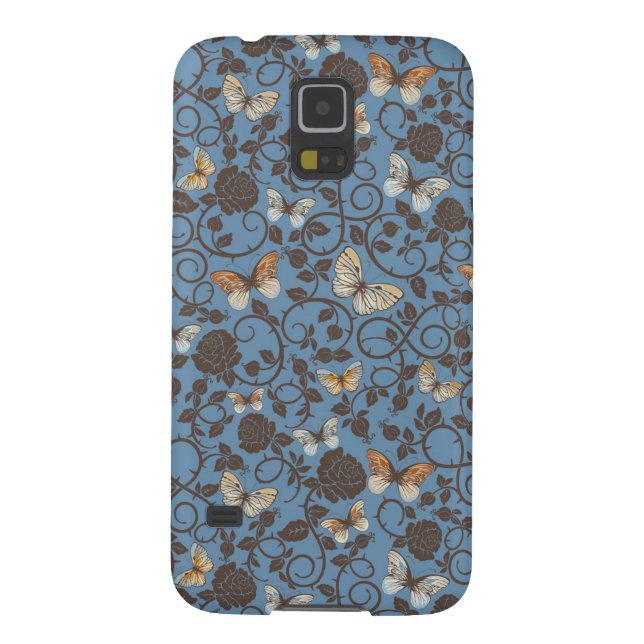 pattern with roses and butterfly Case-Mate samsung galaxy case (Back)