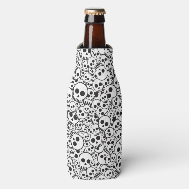 Pattern with skulls bottle cooler (Bottle Front)