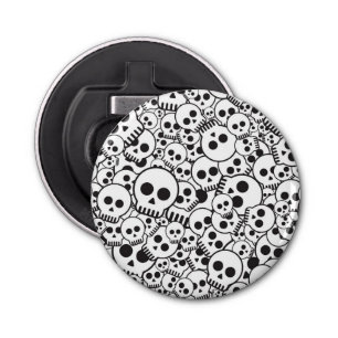 Pattern with skulls bottle opener