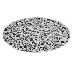 Pattern with skulls cutting board