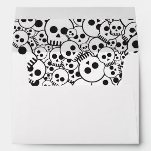 Pattern with skulls envelopes
