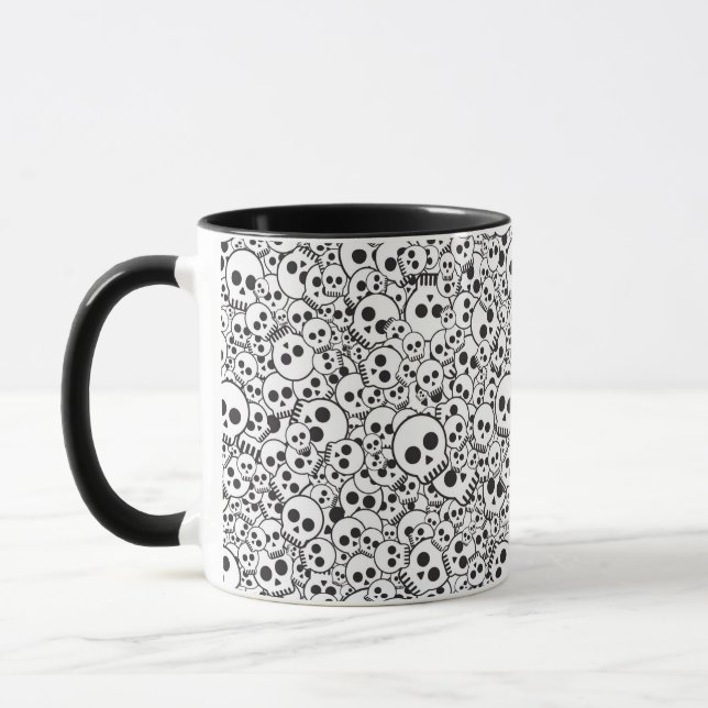 Pattern with skulls mug (Left)