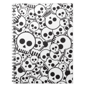 Pattern with skulls notebook
