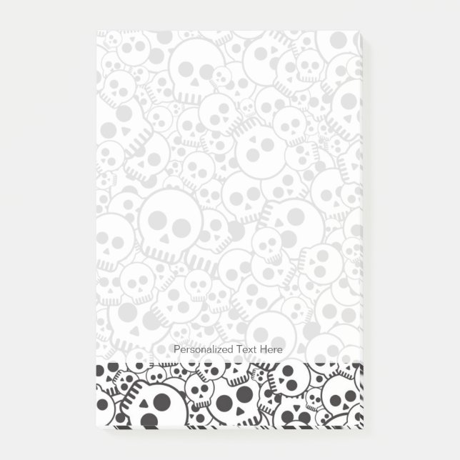 Pattern with skulls post-it notes (Front)