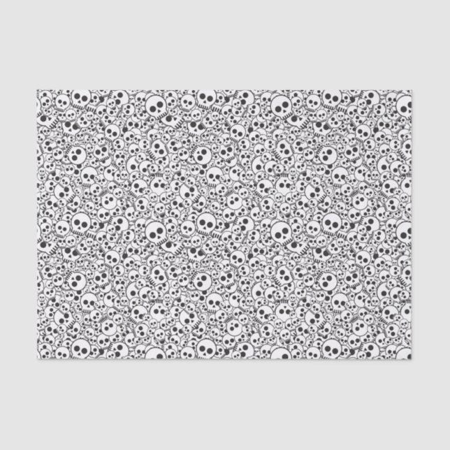 Pattern with skulls tissue paper (Front)