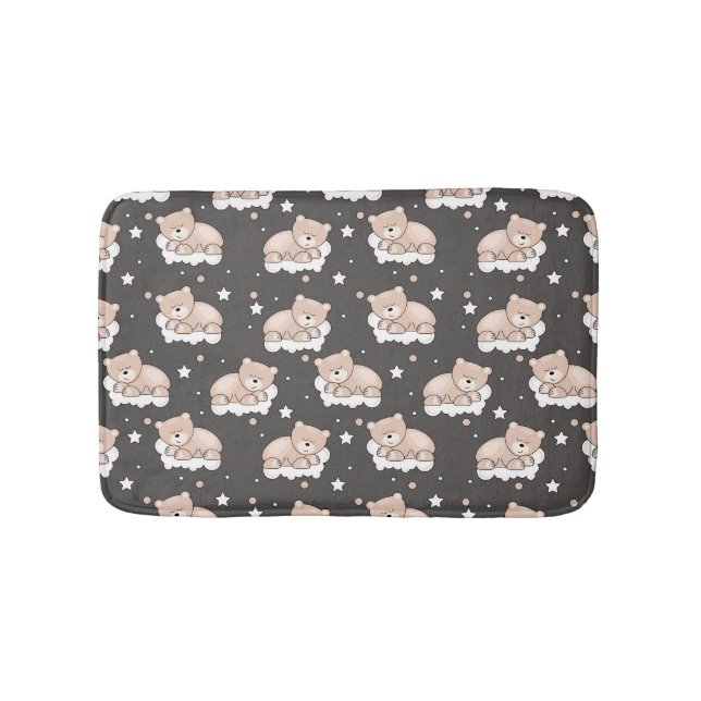 pattern with small bear sleeping bath mat (Front)