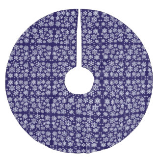 Pattern With snowflakes Brushed Polyester Tree Skirt