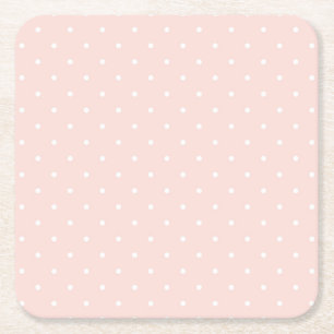 Pattern with white polka dots 2 square paper coaster