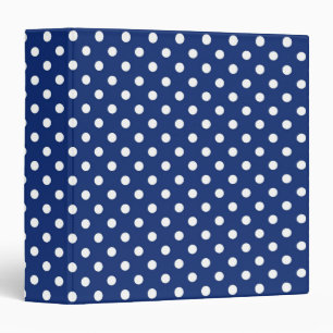 Pattern with white polka dots binder