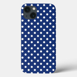 Pattern with white polka dots iPhone 13 case