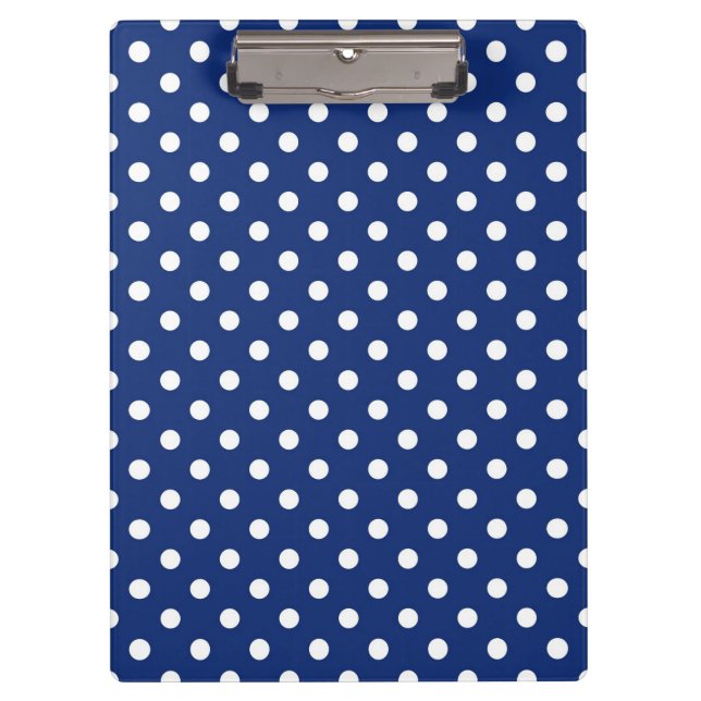 Pattern with white polka dots clipboard (Front)