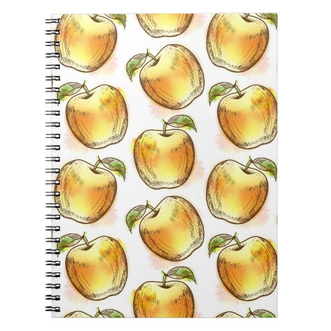 Pattern with yellow apple notebook (Front)