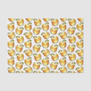 Pattern with yellow apple tissue paper