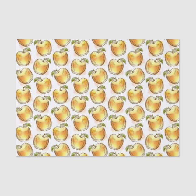 Pattern with yellow apple tissue paper (Front)