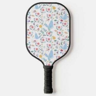 pattern wolf cartoon design pickleball paddle