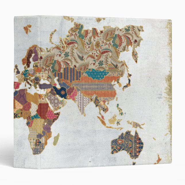 Pattern World Map Binder (Front/Spine)