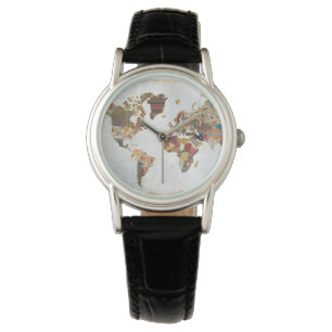 Pattern World Map Watch