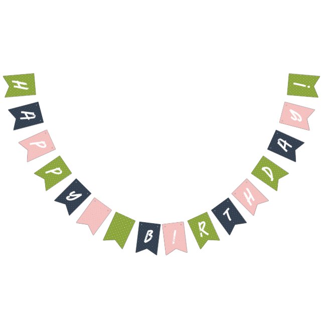 Patterned birthday bunting flags (All)