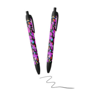Patterned Black Ink Pen
