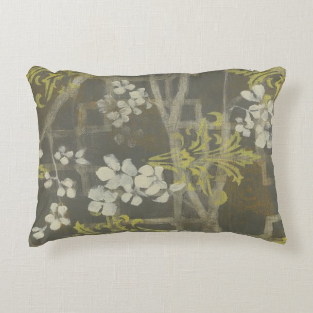 Patterned Blossom Branch I Accent Pillow (Front)