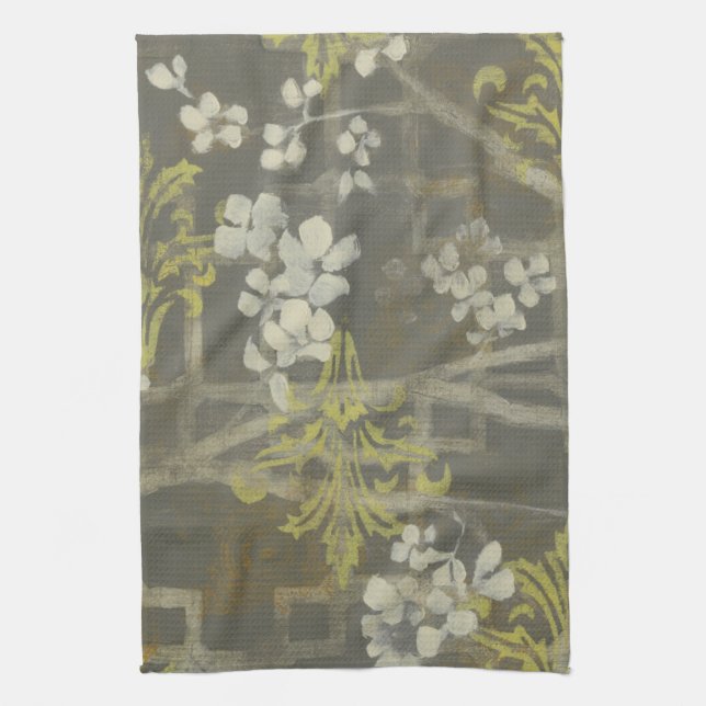 Patterned Blossom Branch I Kitchen Towel (Vertical)