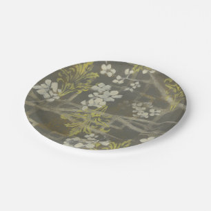 Patterned Blossom Branch I Paper Plate