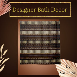 Patterned Brown, Gold, Cream