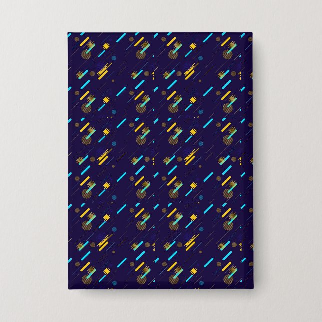 Patterned canvas and clock with a colourful  (Front)