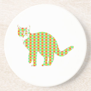 Patterned Cat Coaster