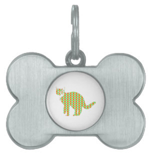Patterned Cat Pet Tag