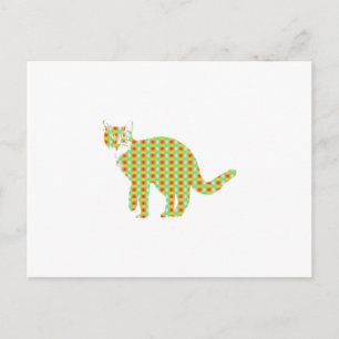 Patterned Cat Postcard